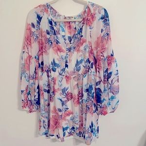 Show me your mumu sienna floral swing tunic dress in rosalita